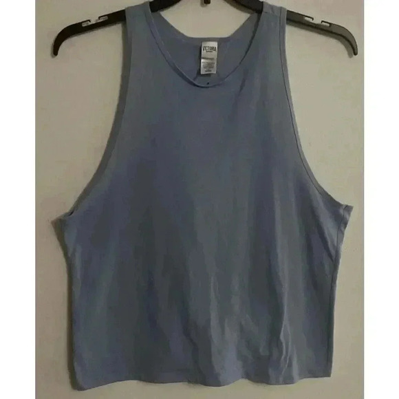 Victoria's Secret‎ Sport Womens Tank Large Gray Keyhole Knot Back Yoga Active - Picture 1 of 3